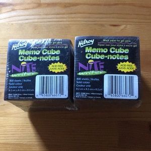 2 Packages of Black Memo Cube Paper